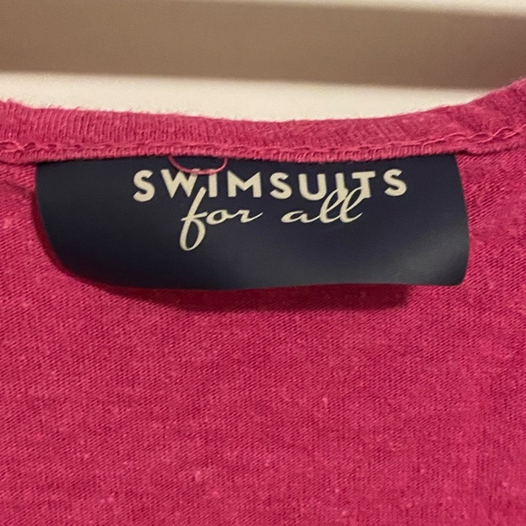 Swimsuits for All Box-Pleat Cover Up. Size 26/28. COLOR: BRIGHT FUCHSIA - Picture 7 of 8